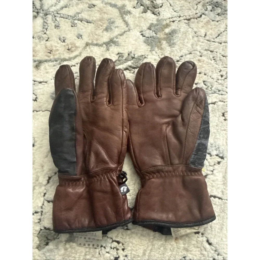 Vintage Ronin Hipora Leather Snowboard Gloves Brown Black Y2K Men's Size Small